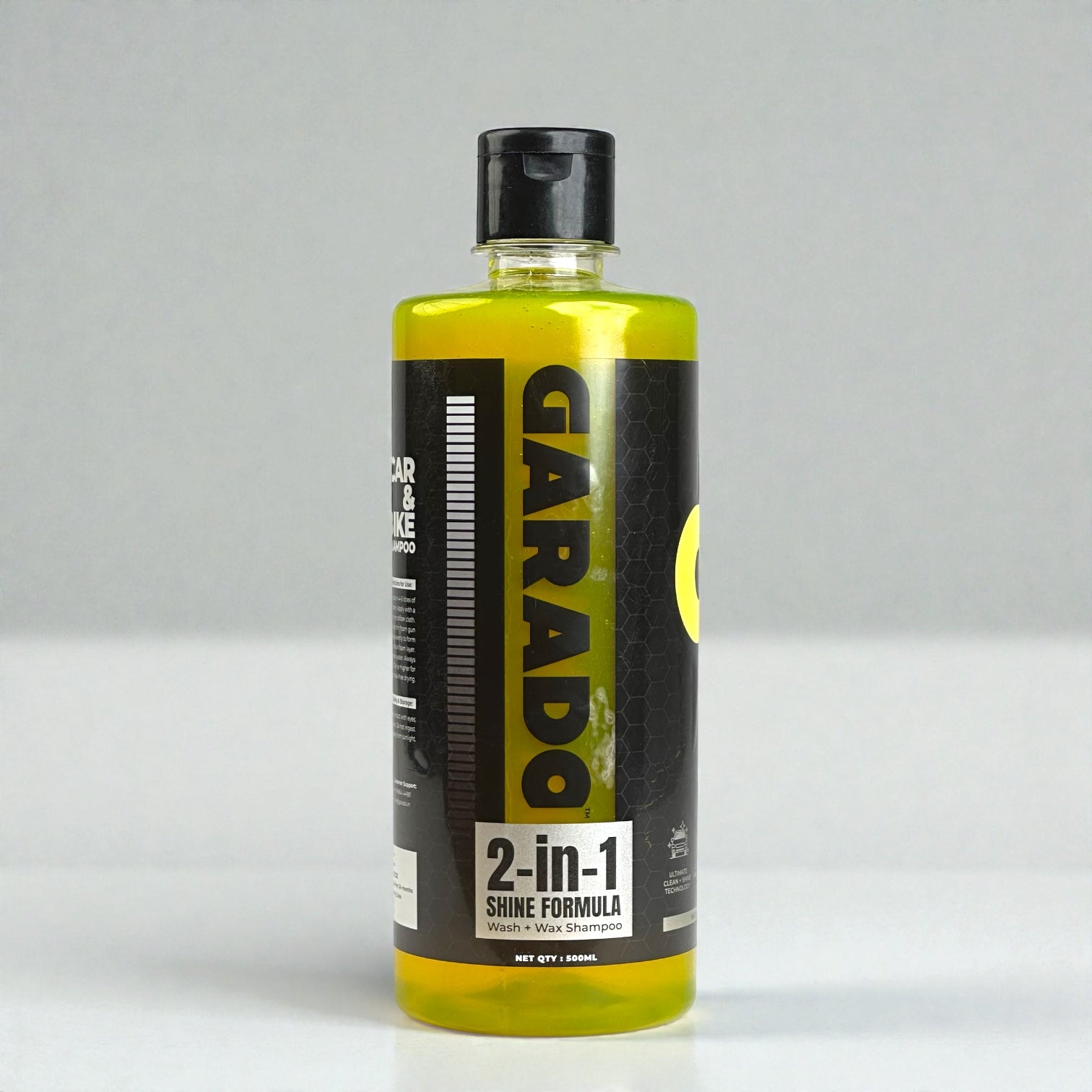 Garado 2-in-1 Shine Formula Car & Bike Wash + Wax Shampoo (500 ml)
